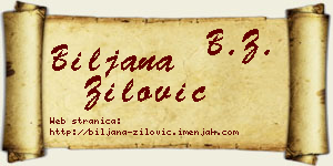 Biljana Žilović vizit kartica